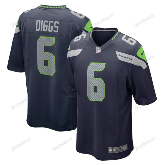 Quandre Diggs 6 Seattle Seahawks Men Game Jersey - College Navy