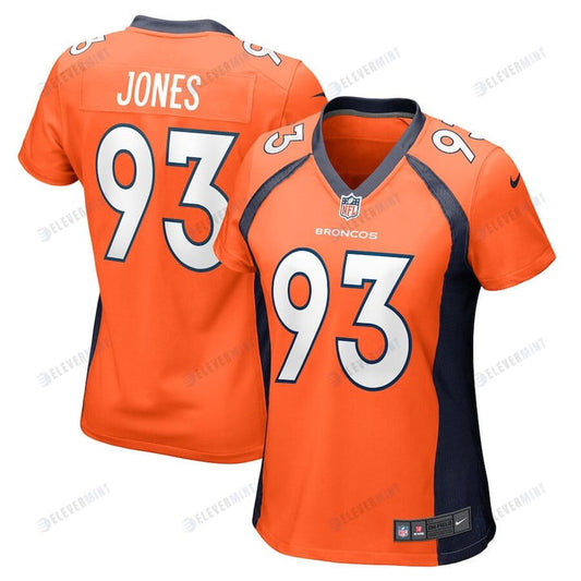 Troy Jones 93 Denver Broncos Women's Game Jersey - Orange