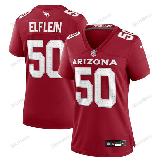 Pat Elflein 50 Arizona Cardinals Women Team Game Jersey - Cardinal