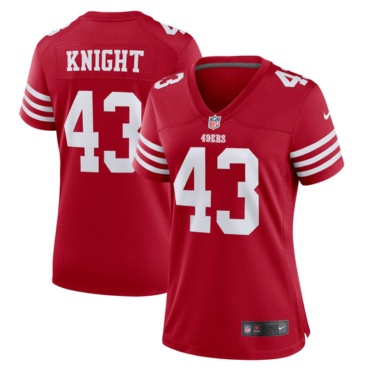 Qwuantrezz Knight San Francisco 49ers Nike Women's Game Player Jersey - Scarlet