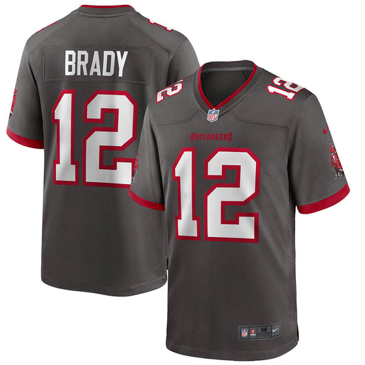 Men's Tampa Bay Buccaneers Tom Brady Alternate Game Jersey Pewter