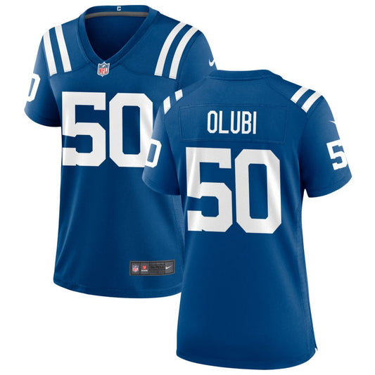 Segun Olubi Nike Indianapolis Colts Women's Game Jersey - Royal