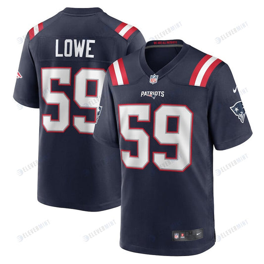 Vederian Lowe 59 New England Patriots Men Team Game Jersey - Navy