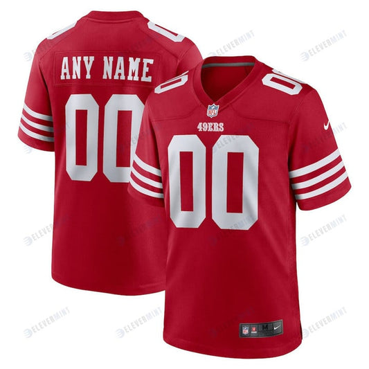 San Francisco 49ers Custom 00 Jersey - Scarlet