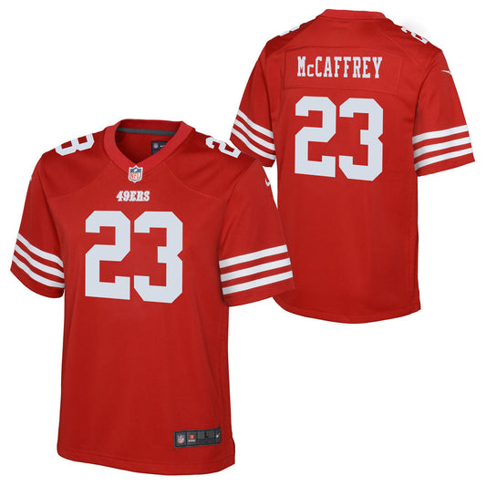 Youth Christian McCaffrey San Francisco 49ers Scarlet Game Jersey