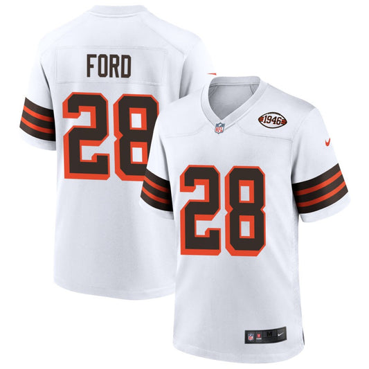 Mike Ford Cleveland Browns Nike 1946 Collection Alternate Jersey - White