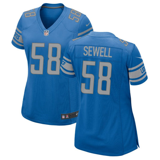 Penei Sewell Detroit Lions Nike Women's Game Jersey - Blue