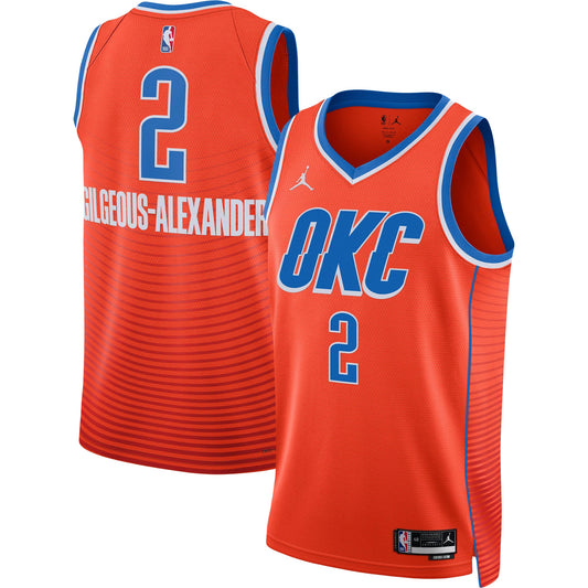 Shai Gilgeous-Alexander Oklahoma City Thunder Jordan Brand Unisex Swingman Jersey - Statement Edition - Orange