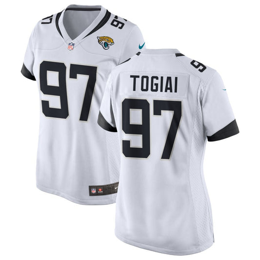 Tommy Togiai Jacksonville Jaguars Nike Women's Game Jersey - White