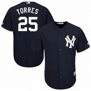 Mens New York Yankees Gleyber Torres Cool Base Replica Jersey Navy