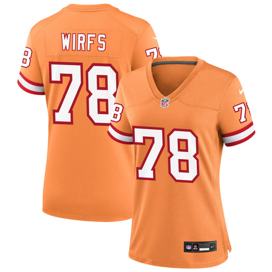 Tristan Wirfs Tampa Bay Buccaneers Nike Women's Throwback Game Jersey - Orange