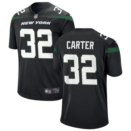 Michael Carter New York Jets Nike Alternate Game Jersey - Stealth Black