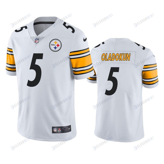 Pittsburgh Steelers Chris Oladokun 5 White Vapor Limited Jersey