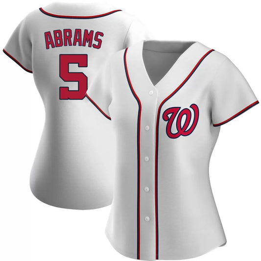 Women's Washington Nationals CJ Abrams Cool Base Replica Home Jersey - White