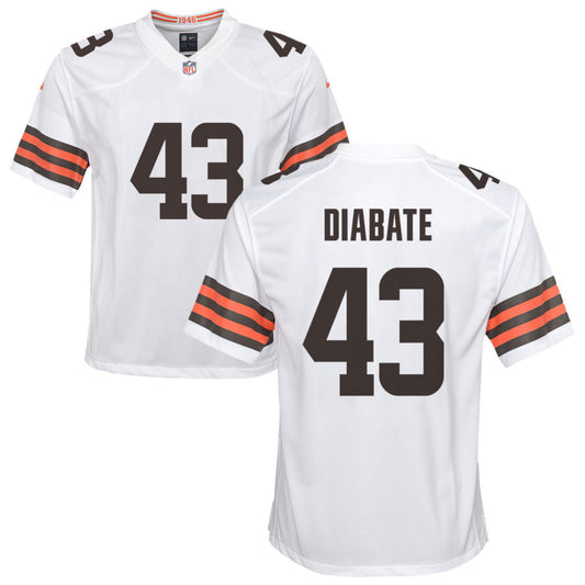 Mohamoud Diabate Nike Cleveland Browns Youth Game Jersey - White