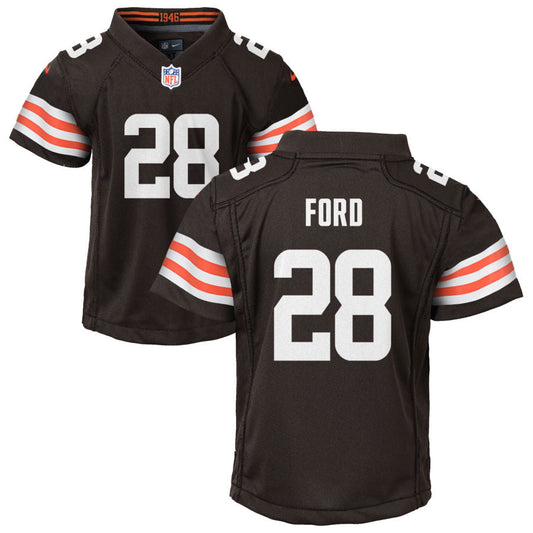 Mike Ford Nike Cleveland Browns Youth Game Jersey - Brown