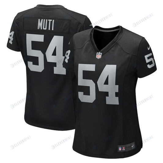 Netane Muti 54 Las Vegas Raiders Women Team Game Jersey - Black