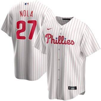 Mens Philadelphia Phillies Aaron Nola Cool Base Replica Jersey White