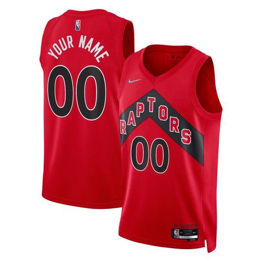 Toronto Raptors Nike 2021/22 Diamond Swingman Custom Jersey - Icon Edition - Red