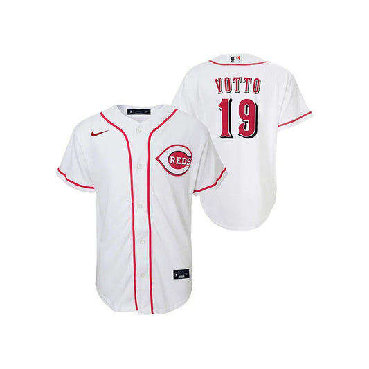 Youth Cincinnati Reds Joey Votto Cool Base Replica Jersey White