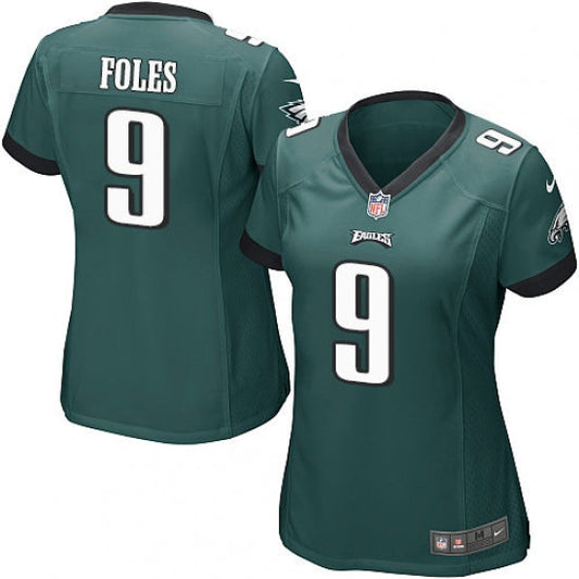 Women's Philadelphia Eagles Nick Foles Game Jersey Midnight Green