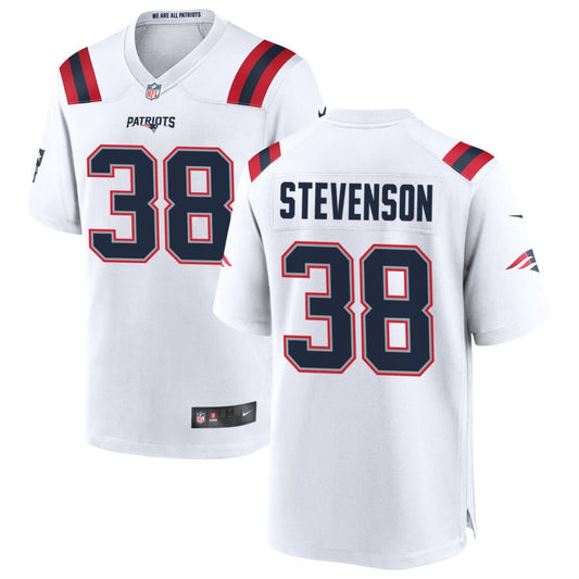 Rhamondre Stevenson New England Patriots Nike Game Jersey - White