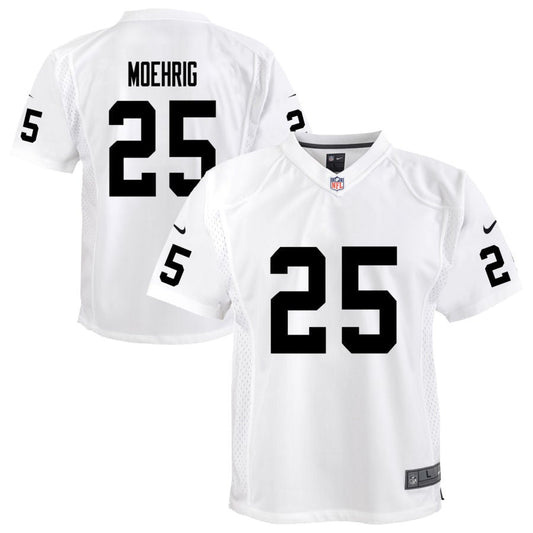 Tre'von Moehrig Las Vegas Raiders Nike Youth Team Game Jersey - White