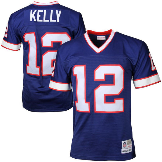 Mens Buffalo Bills Jim Kelly Mitchell & Ness Royal Blue Retired Player Vintage Replica Jersey