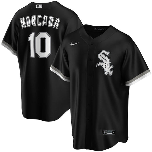 Youth Chicago White Sox Yoan Moncada Alternate Player Jersey - Black