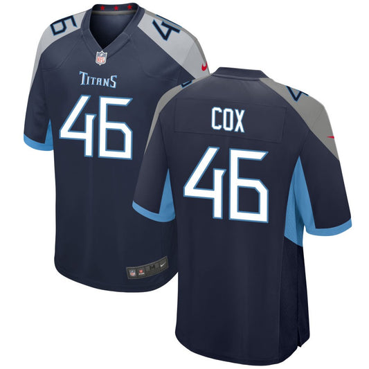 Morgan Cox Tennessee Titans Nike Jersey - Navy