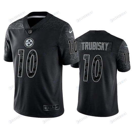 Mitchell Trubisky 10 Pittsburgh Steelers Black Reflective Limited Jersey - Men