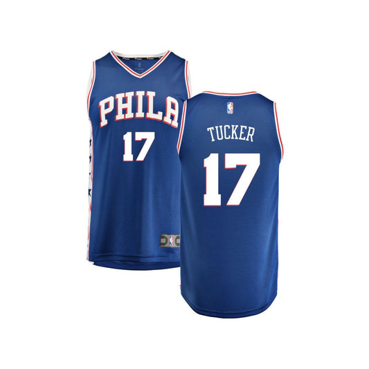 P.J. Tucker Philadelphia 76ers Fanatics Branded Youth Fast Break Replica Jersey Royal - Icon Edition