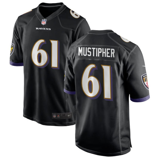 Sam Mustipher Baltimore Ravens Nike Alternate Game Jersey - Black