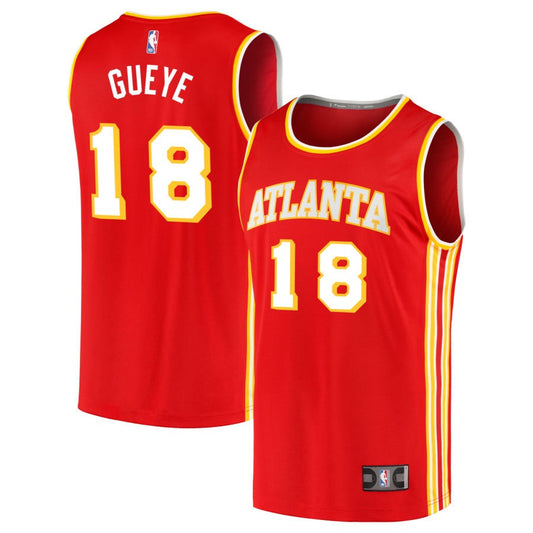 Mouhamed Gueye  Atlanta Hawks Fanatics Branded Youth Fast Break Jersey - Red - Icon Edition