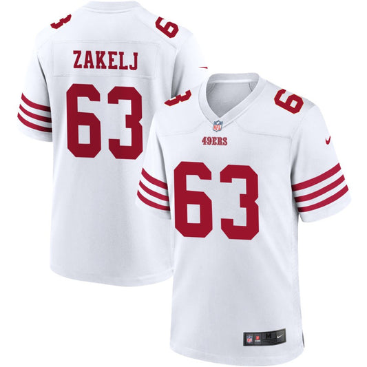 Nick Zakelj San Francisco 49ers Nike Game Player Jersey - White