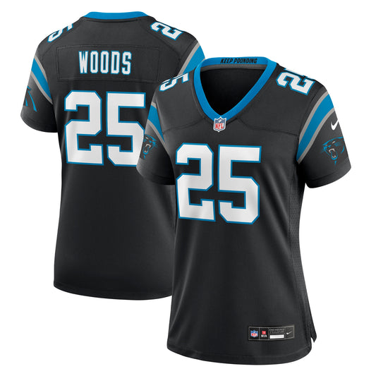 Xavier Woods Carolina Panthers Nike Women's Team Game Jersey - Black