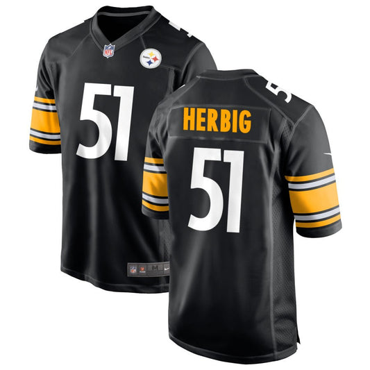 Nick Herbig Pittsburgh Steelers Nike Game Jersey - Black