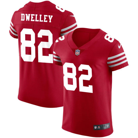 Ross Dwelley San Francisco 49ers Nike Vapor Elite Jersey - Scarlet