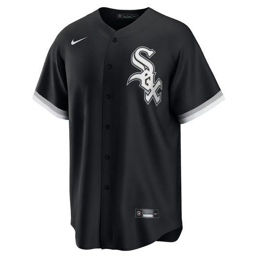 Men's Yoan Moncada Nike White Sox Replica Player Jersey - Black