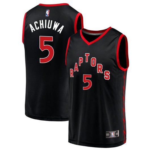 Precious Achiuwa Toronto Raptors Fanatics Branded Youth Fast Break Replica Jersey Black - Statement Edition