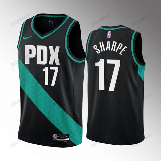 Shaedon Sharpe 17 2022-23 Portland Trail Blazers Black City Edition Jersey 2022 NBA Draft