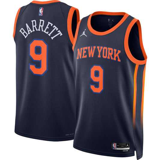 RJ Barrett New York Knicks Jordan Brand Unisex Swingman Jersey - Statement Edition - Navy