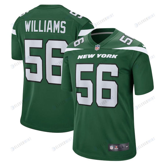 Quincy Williams 56 New York Jets Men Game Jersey - Gotham Green