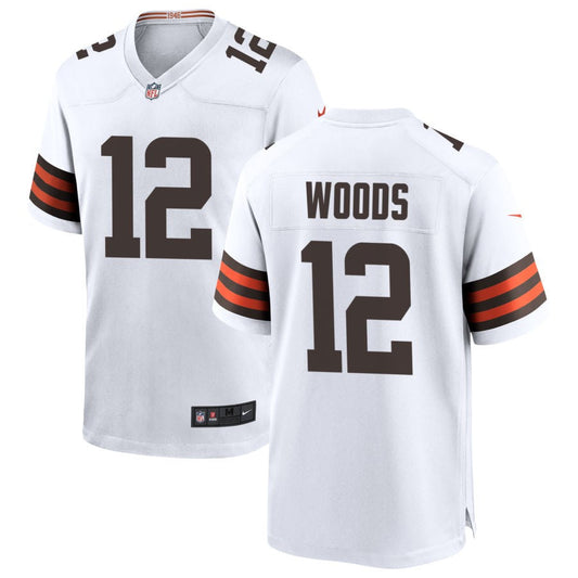 Michael Woods Cleveland Browns Nike Game Jersey - White